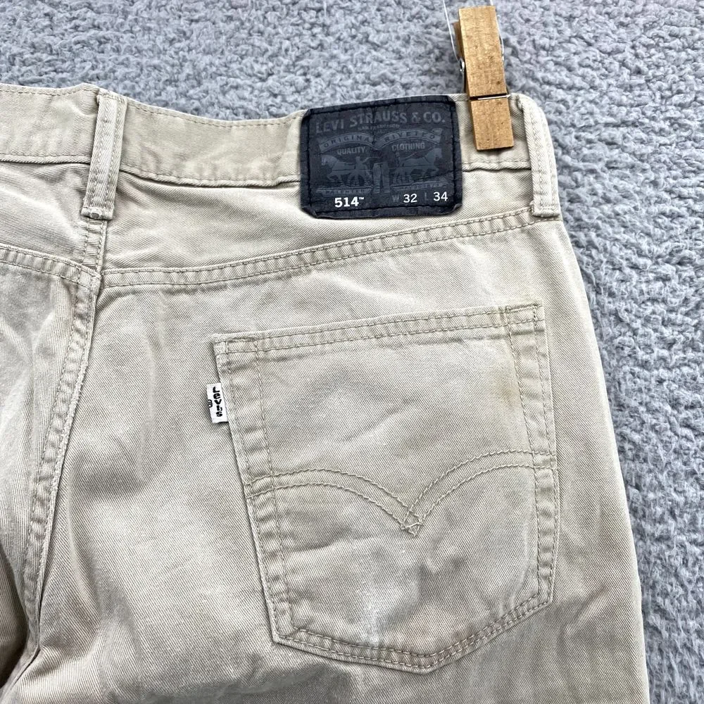 Levi's 514 Jeans Men 32X32* Beige Khaki Straight 90's Clasic Academia Streetwear